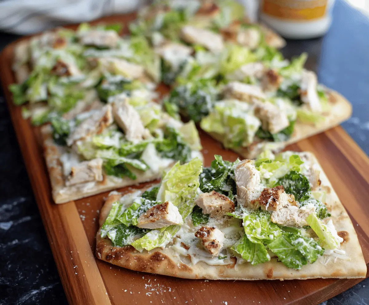 Easy Chicken Caesar Flatbread
