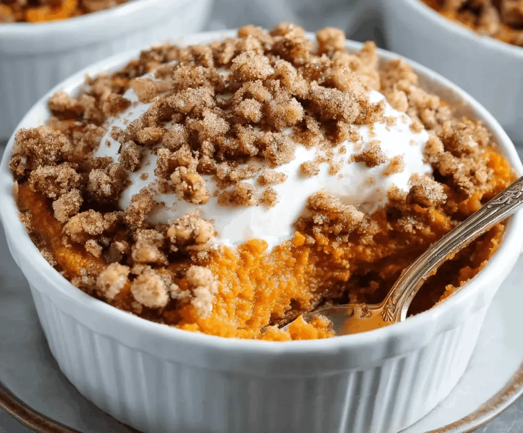 Delicious Copycat Ruth’s Chris Sweet Potato Casserole topped with marshmallows for a festive holiday dessert.