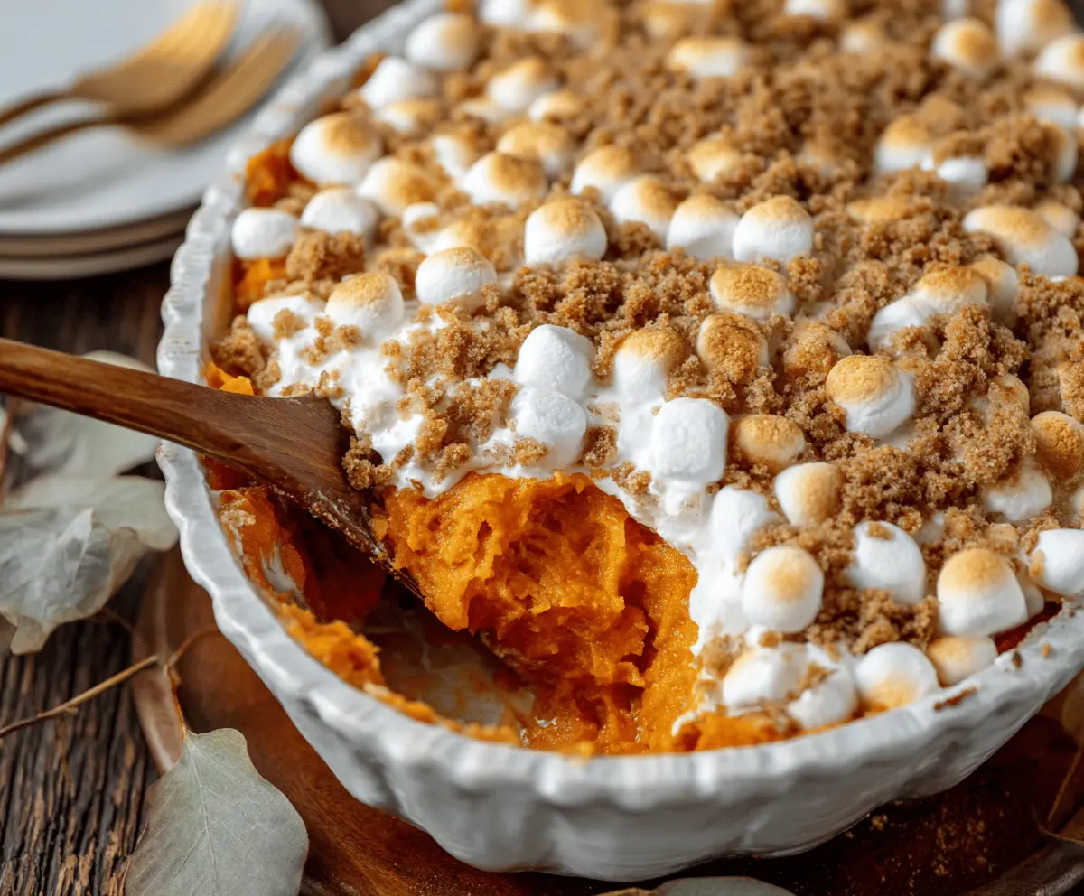 Perfect Sweet Potato Casserole with Marshmallows
