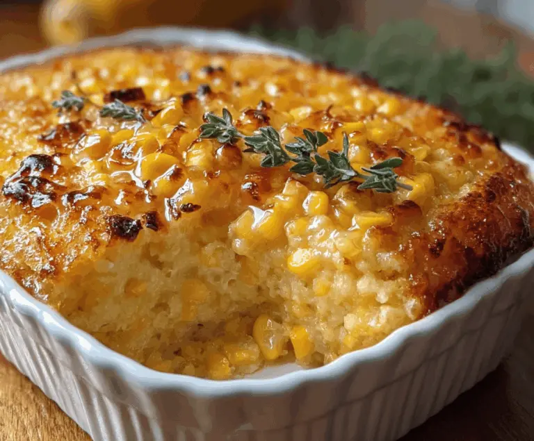 Delicious sweet honey-glazed corn casserole with golden crust and tender corn kernels, perfect for family dinners.