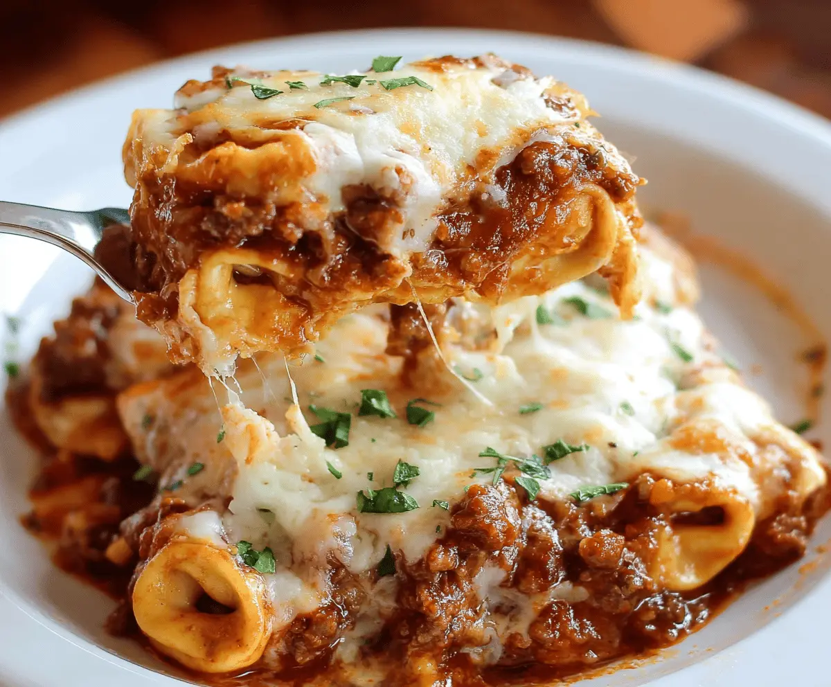 Easy Baked Tortellini Lasagna Recipe