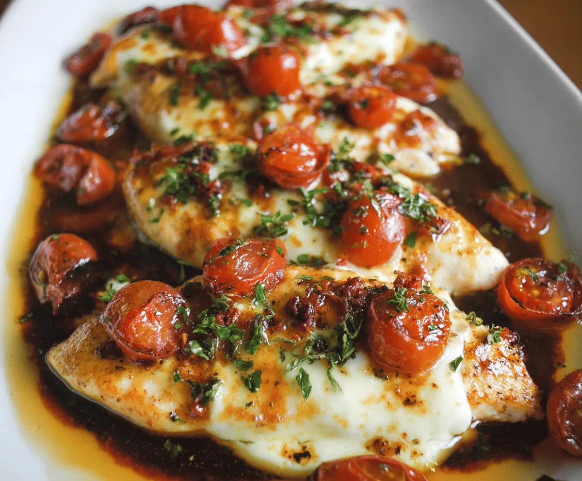 Easy Balsamic Chicken with Mozzarella