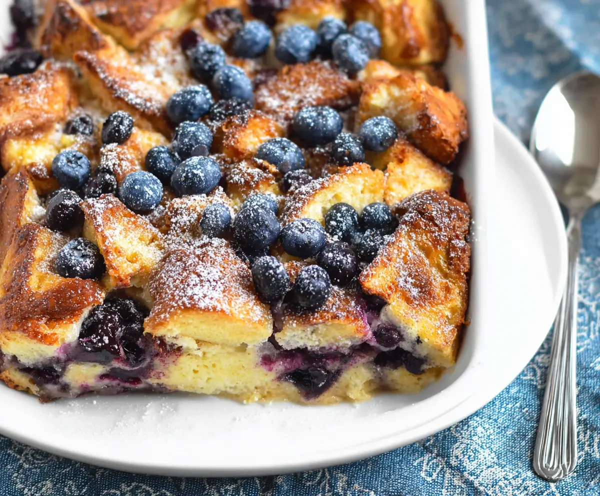 Easy Blueberry French Toast Casserole