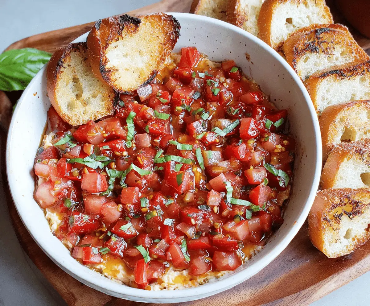Easy Bruschetta Dip Recipe