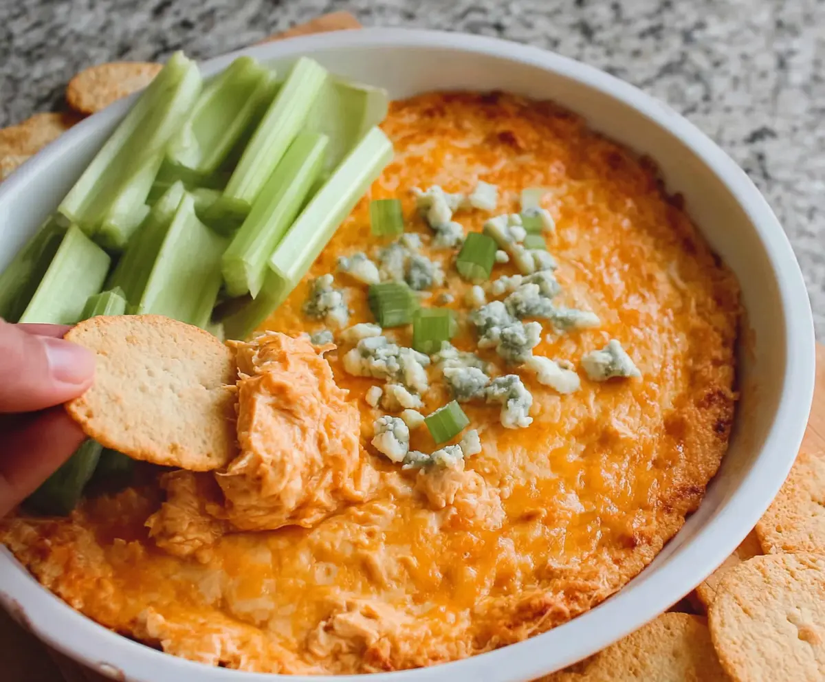 Easy Spicy Buffalo Chicken Dip