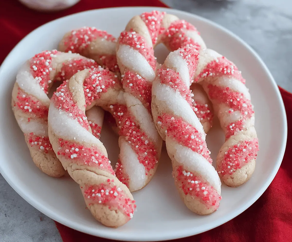 Easy Candy Cane Cookies Recipe