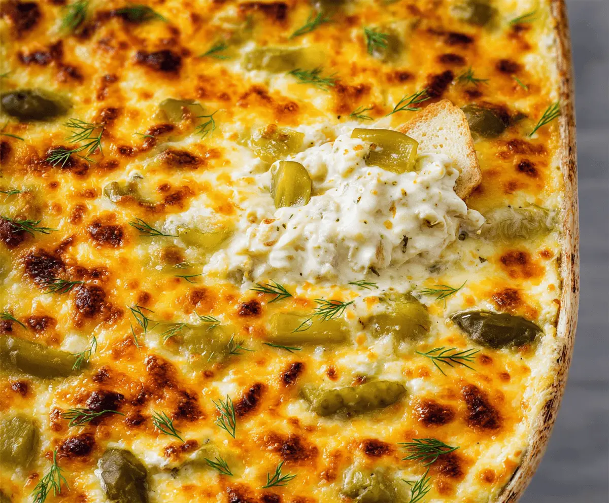 Cheesy Baked Pickle Dip Recipe
