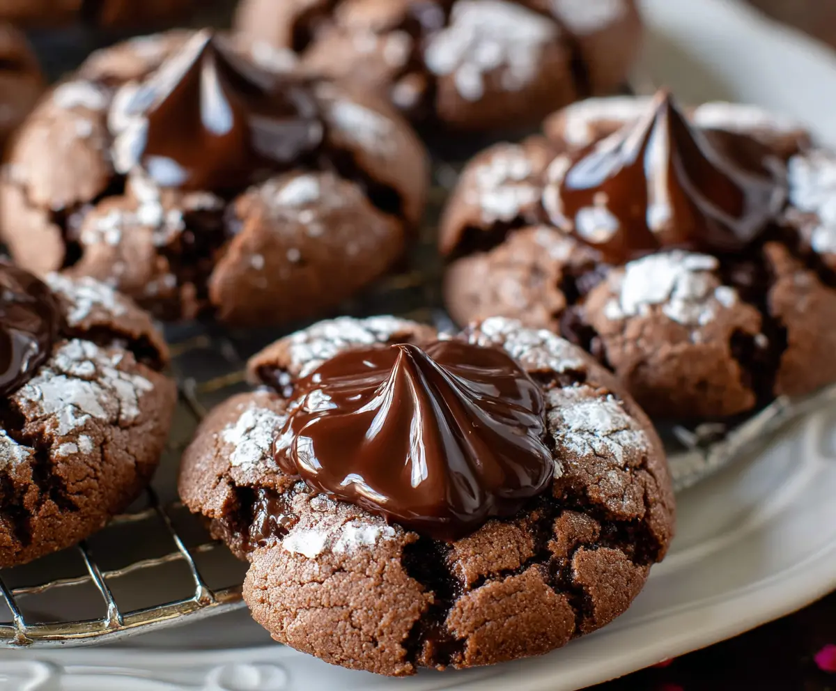 Easy Chocolate Blossom Cookies