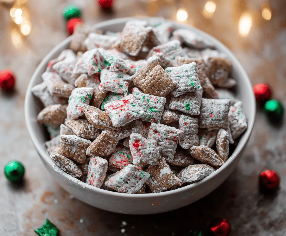 Easy Christmas Puppy Chow Recipe