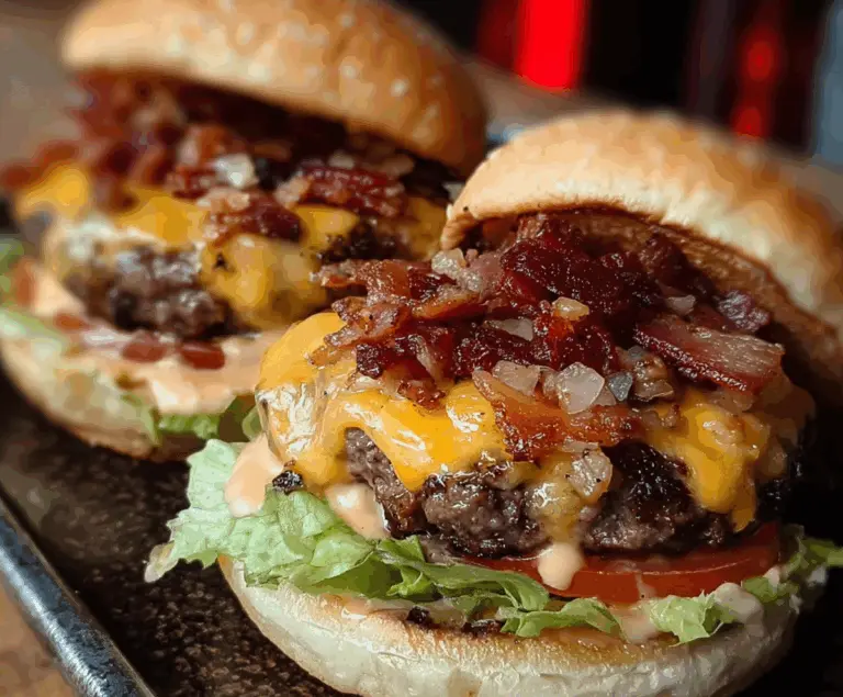 Delicious crack burgers with juicy patties and melted cheese served on a plate