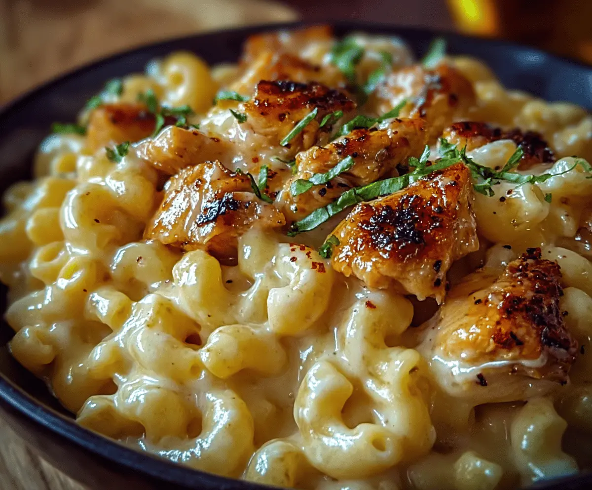 Creamy Honey Pepper Chicken Mac & Cheese