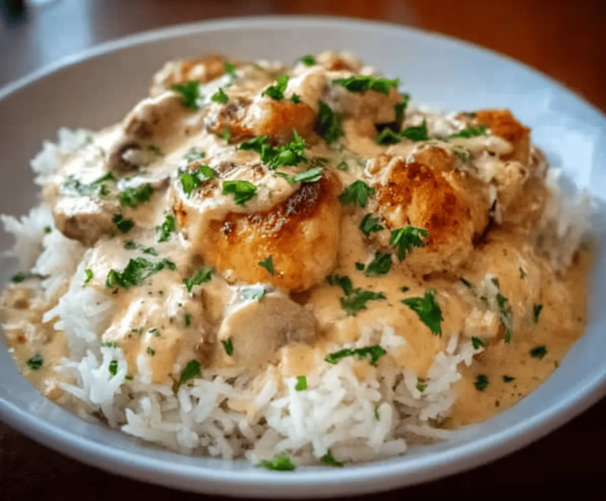 Easy Creamy Chicken and Rice