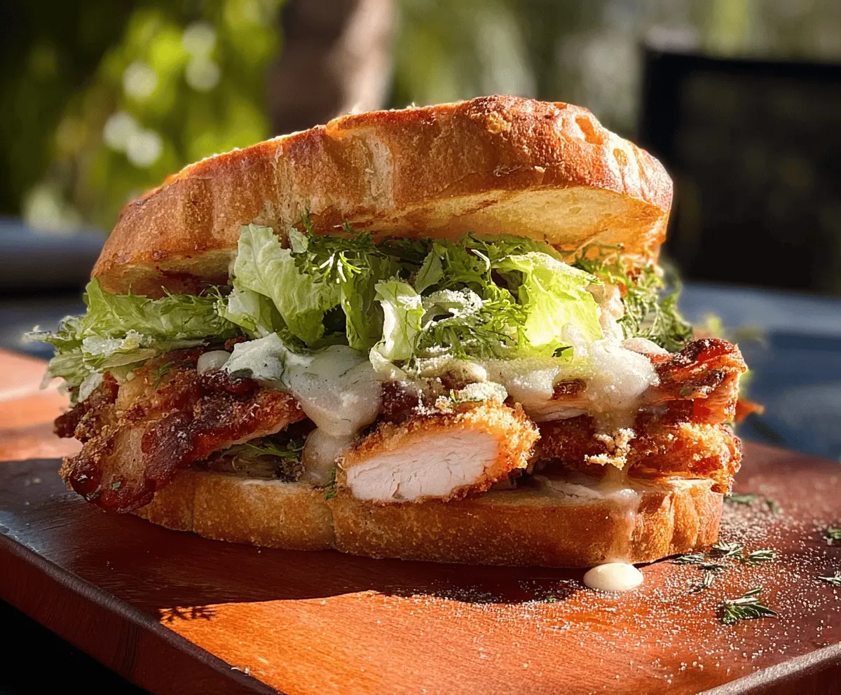 Crispy Chicken Caesar Sandwich