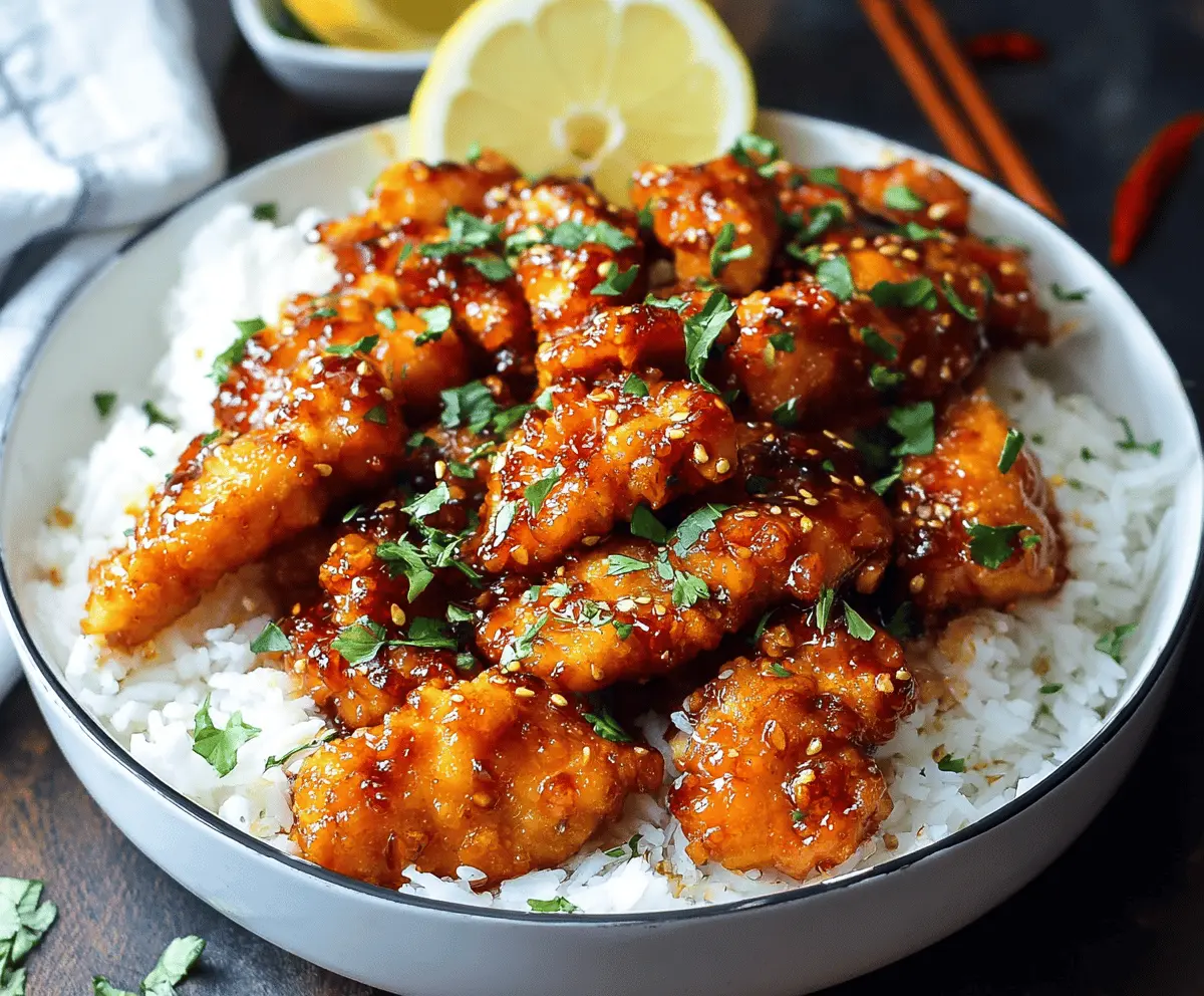 Crispy Chinese Honey Garlic Chicken