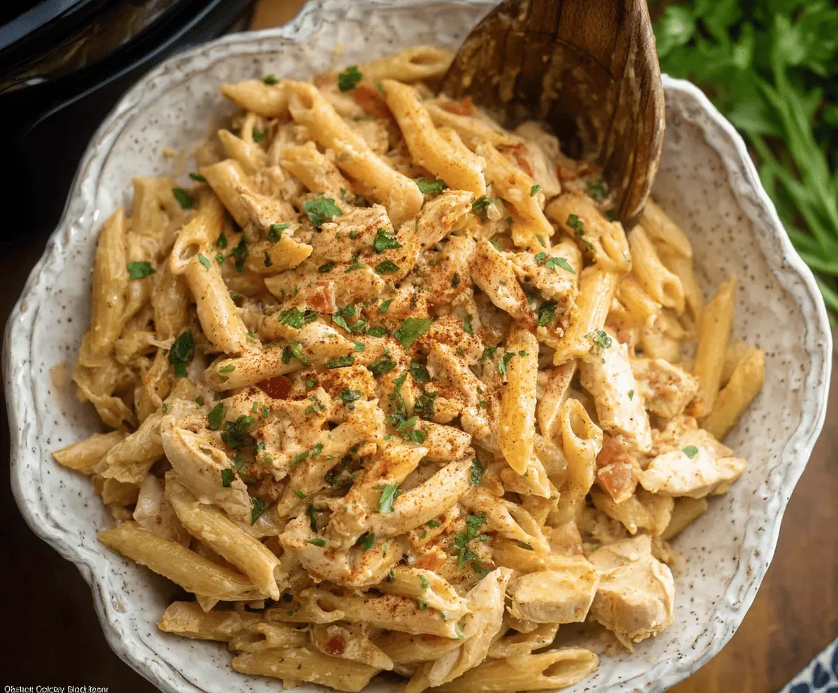 Easy Crock Pot Cajun Chicken Pasta