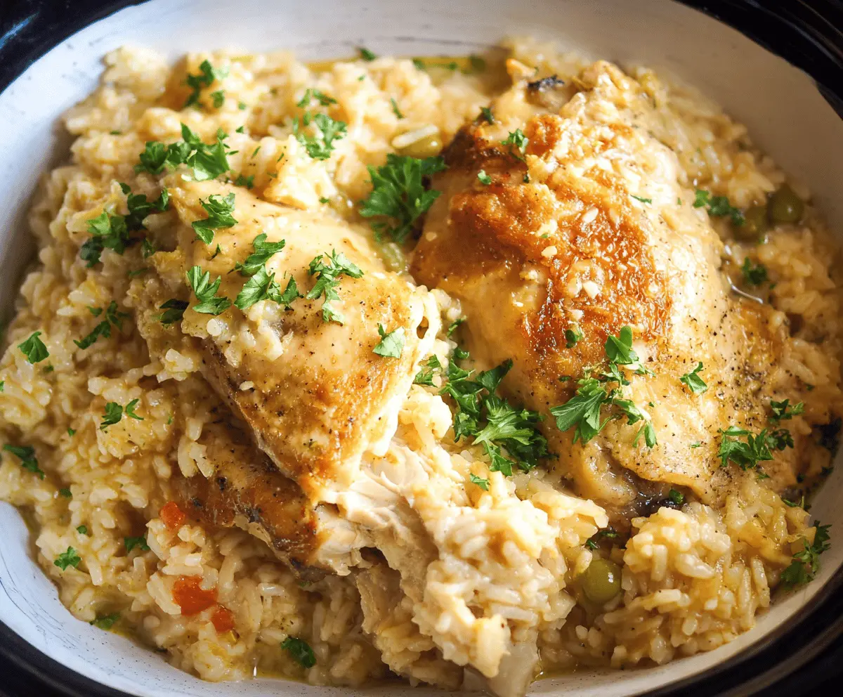 Easy Crock Pot Chicken and Rice