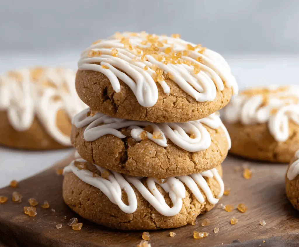Delicious CRUMBL gingerbread cookies with festive spices and a crunchy texture.