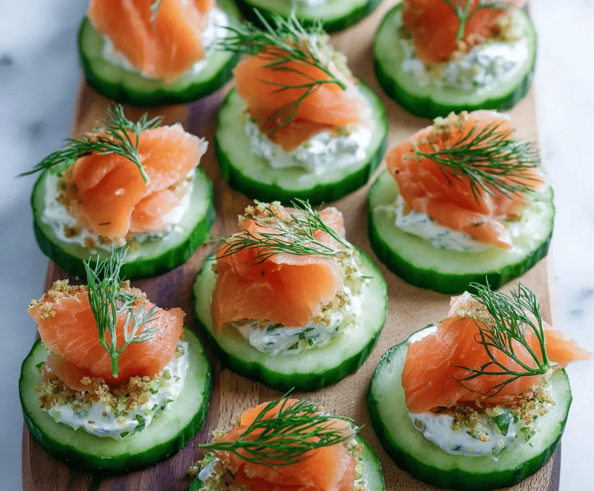 Easy Cucumber Smoked Salmon Bites