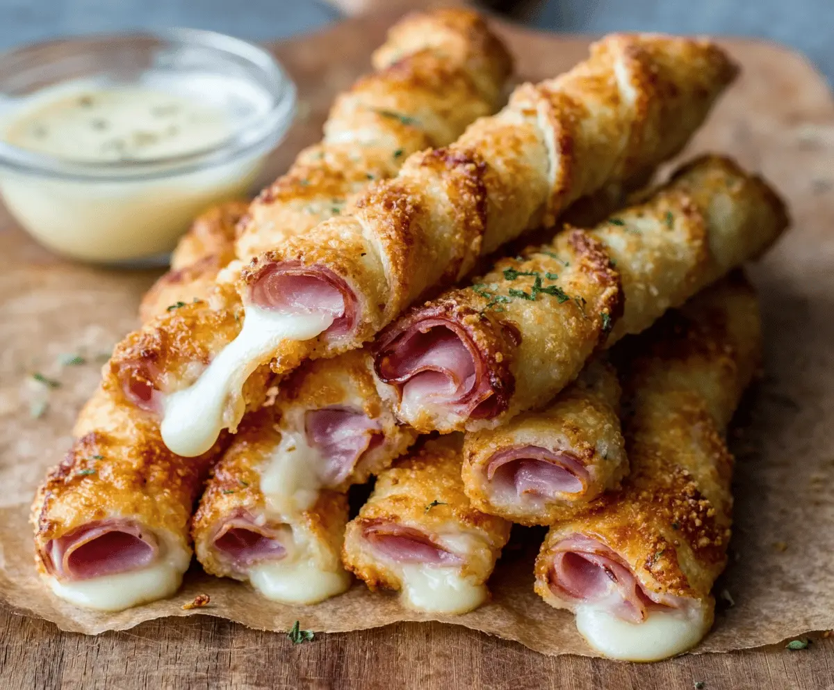 Quick Ham and Cheese Sticks