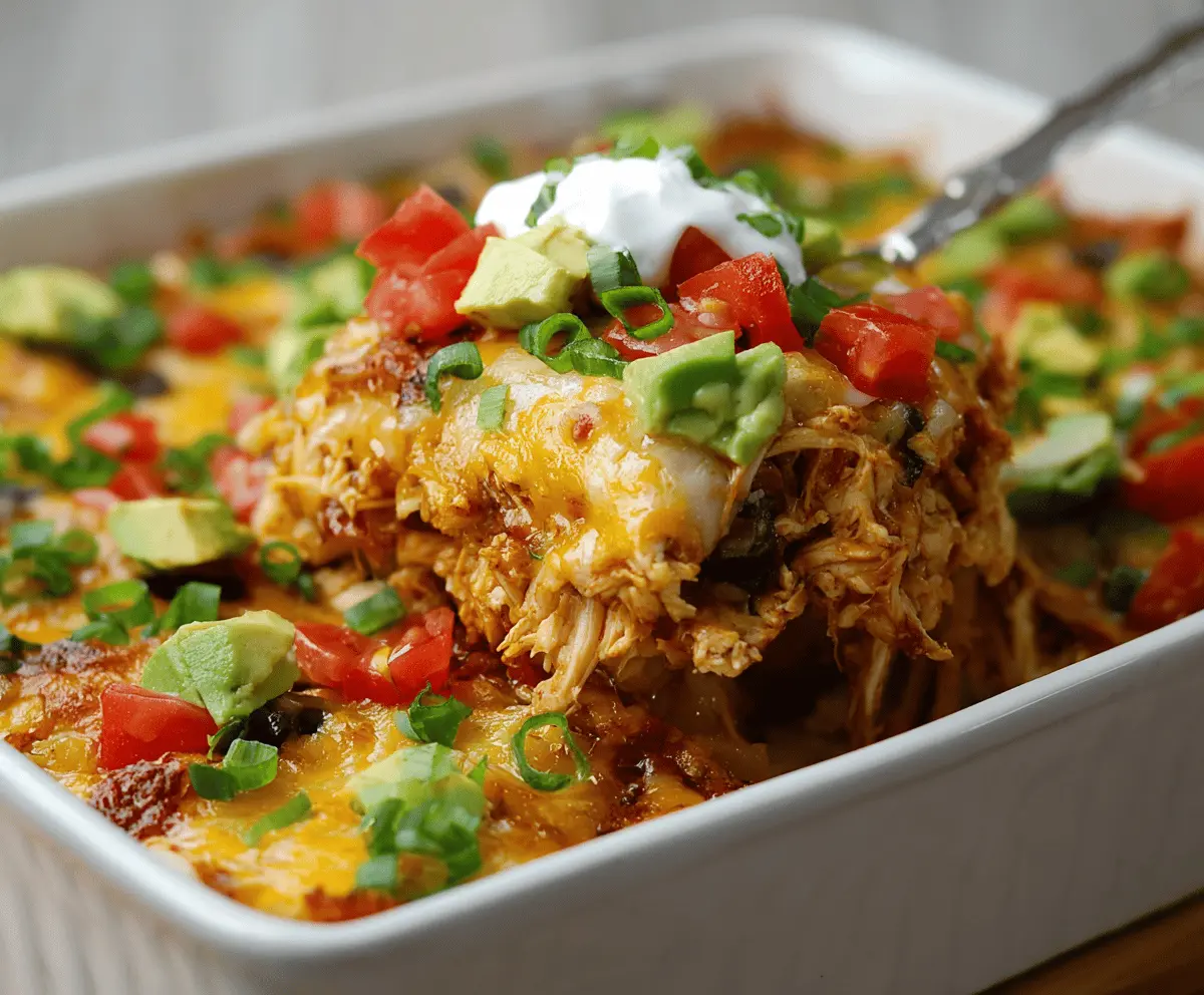 Easy Healthy Chicken Taco Casserole