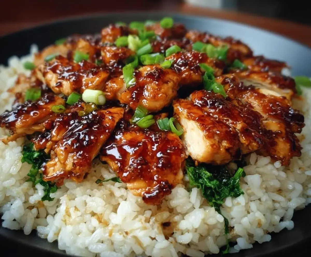 Easy Honey BBQ Chicken Rice Bowl