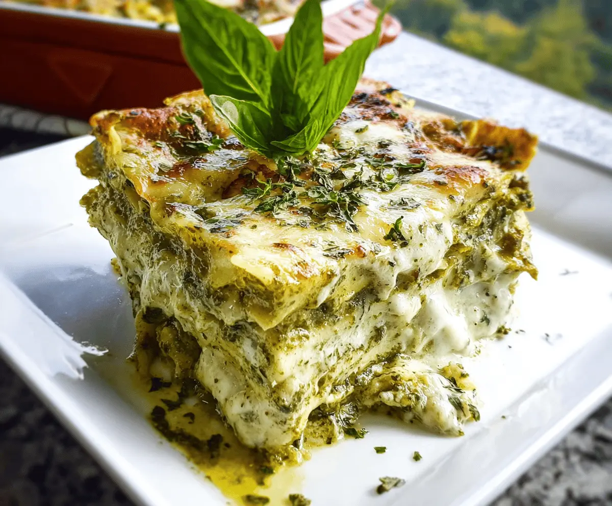 Easy Pesto Lasagna Recipe
