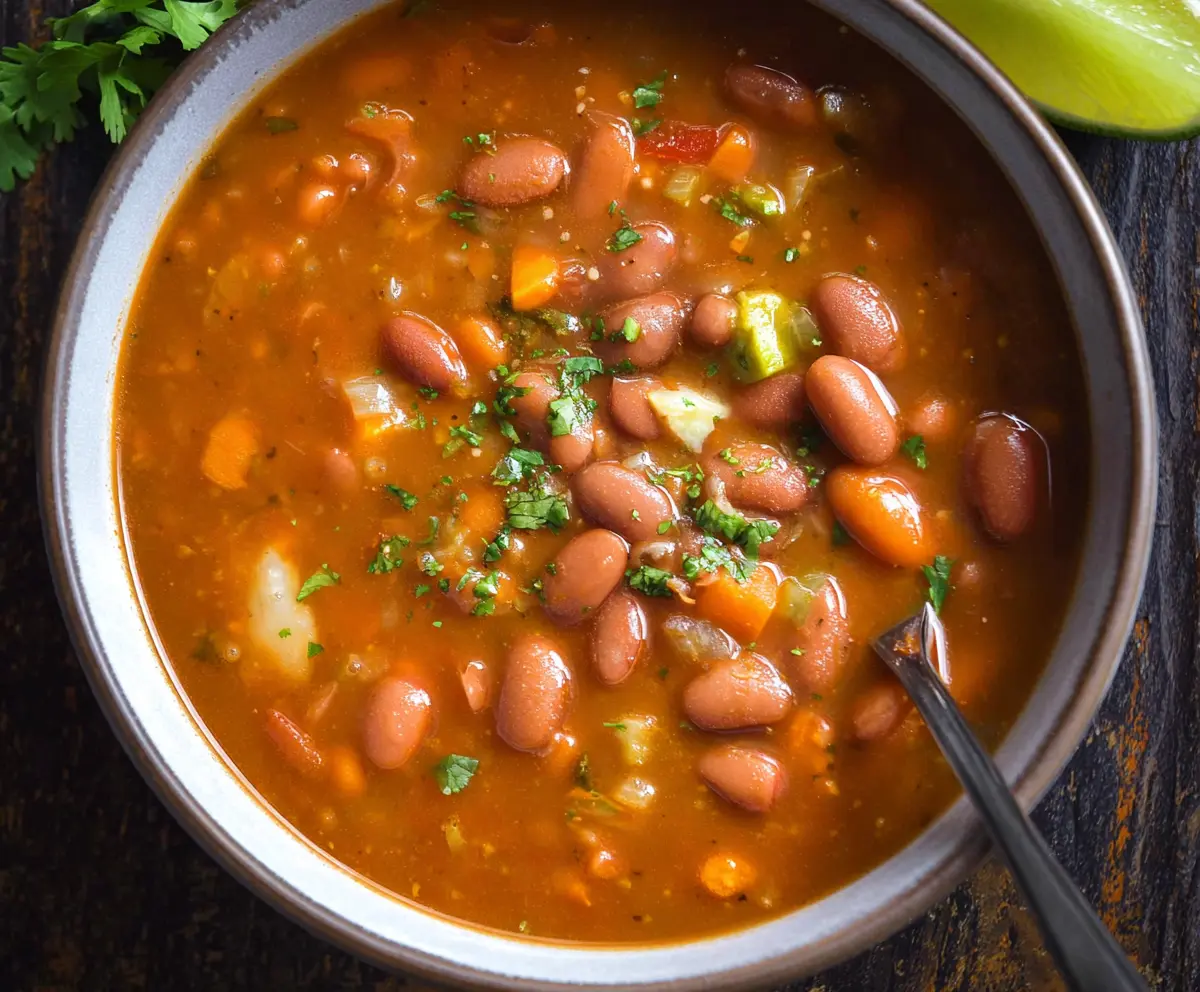Easy Mexican Pinto Bean Soup Recipe