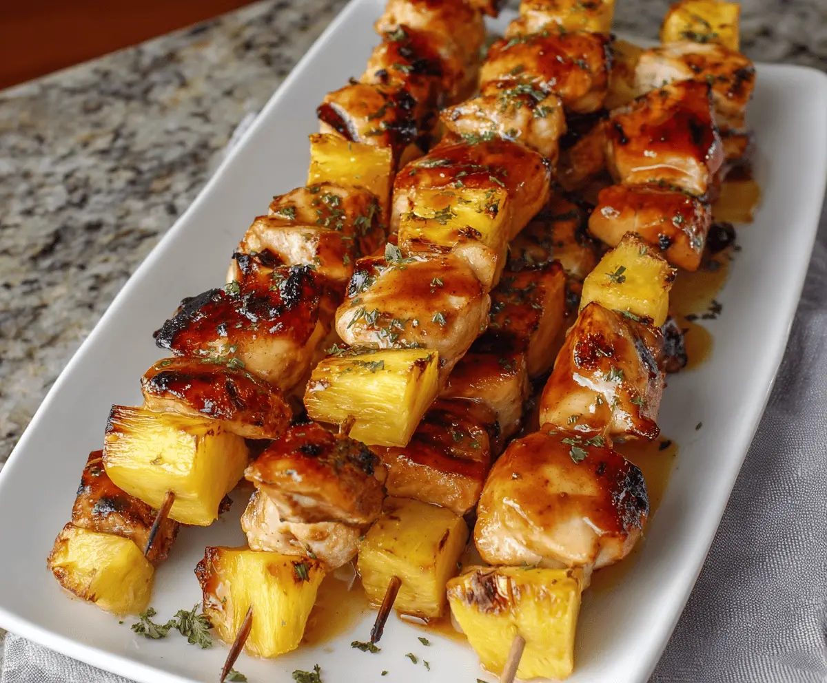 Easy Pineapple Chicken Kabobs Recipe