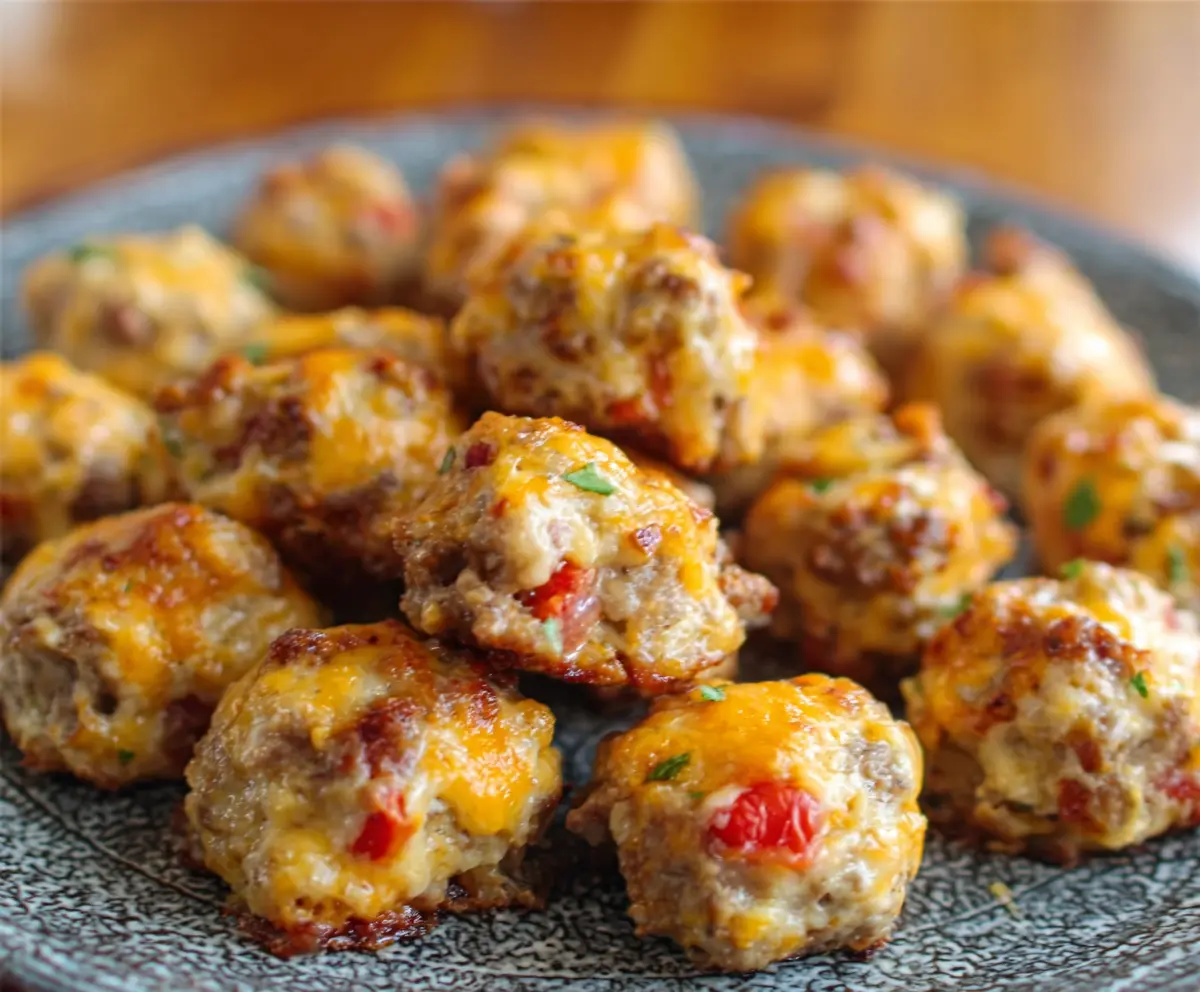 Easy Rotel Cream Cheese Sausage Balls