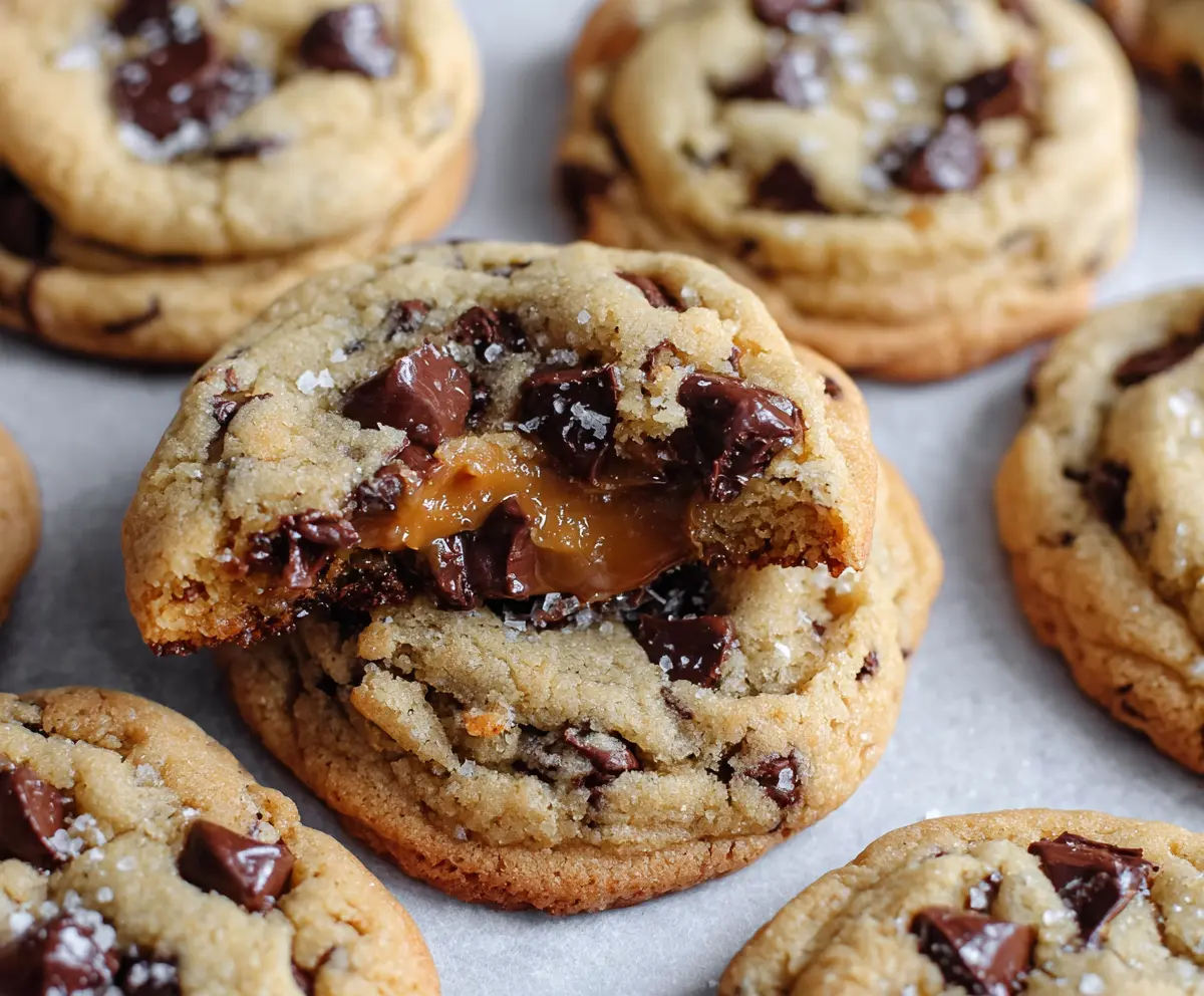 Salted Caramel Chocolate Chip Cookies