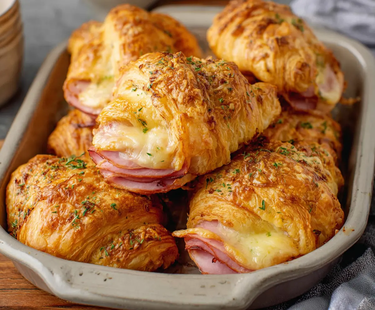 Savory Ham Cheese Croissants