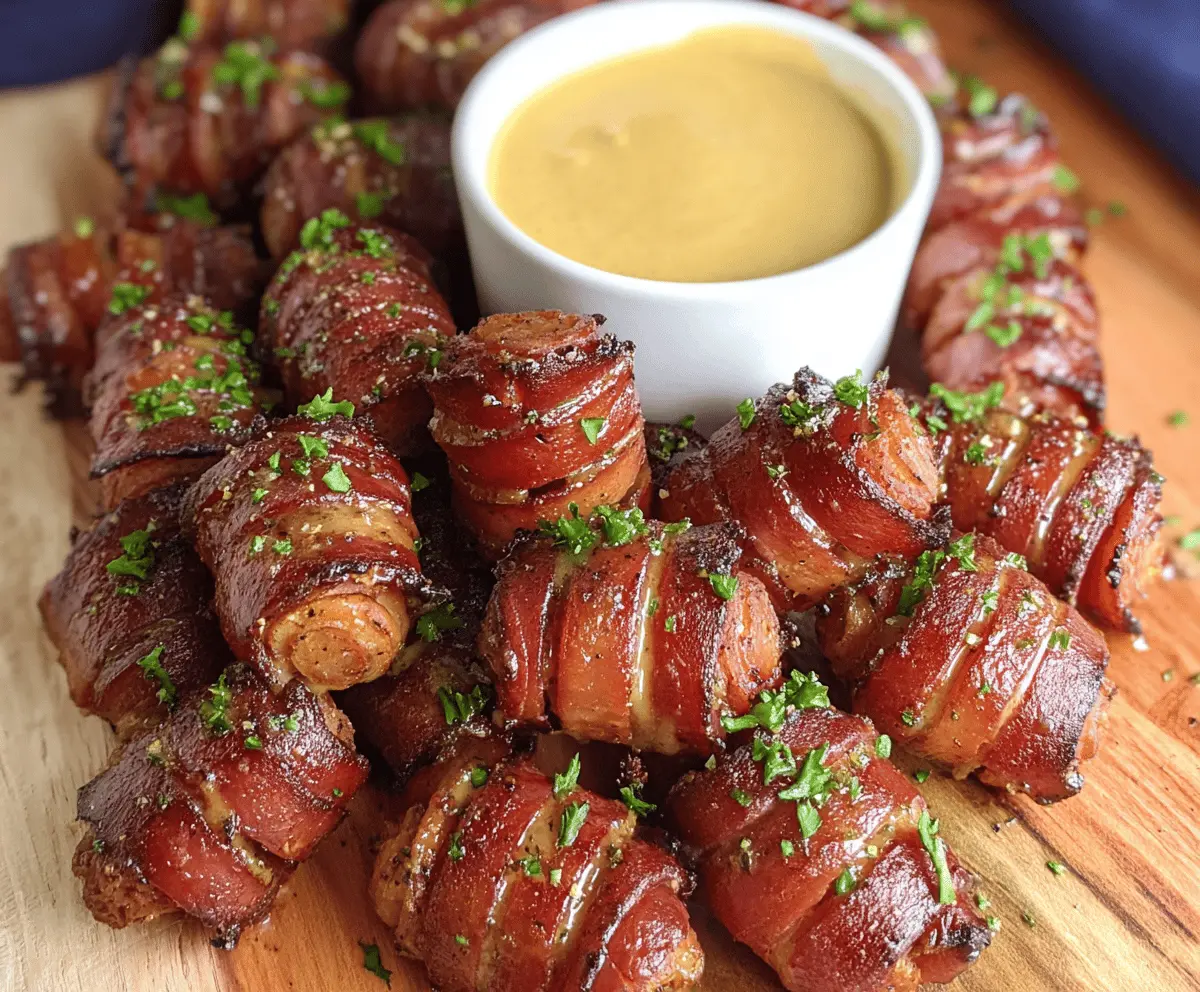Easy Savory Mustard Kielbasa Bites