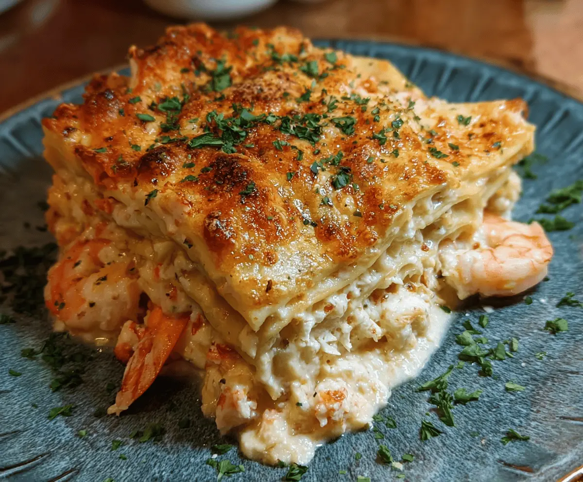 Easy Shrimp Crab Lasagna Recipe