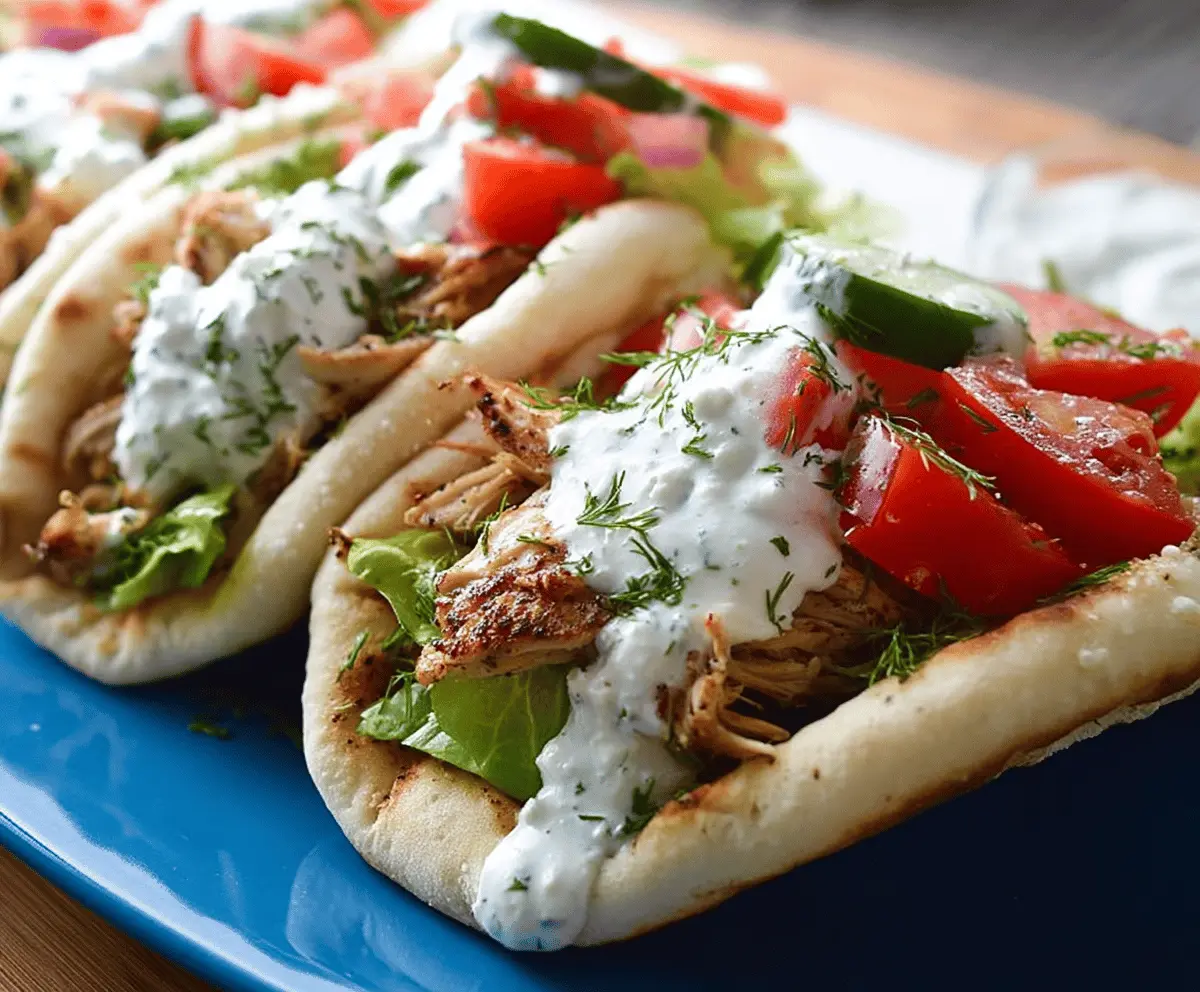 Easy Slow Cooker Chicken Gyros