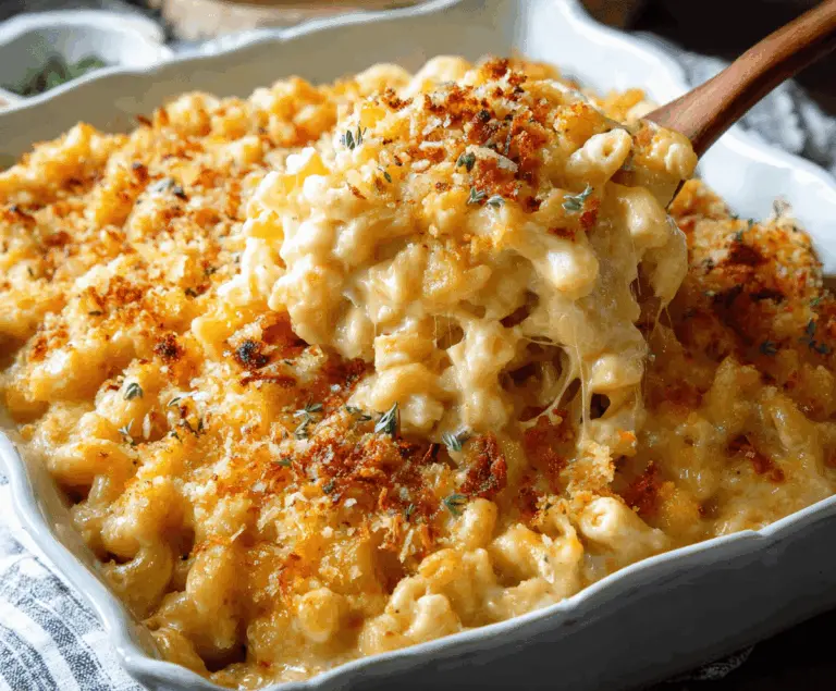 Creamy mac and cheese in a bowl with melted cheese and pasta, perfect comfort food.