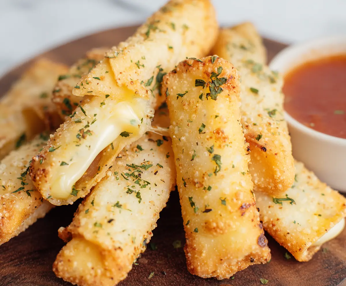 Crispy Air Fryer Mozzarella Wontons