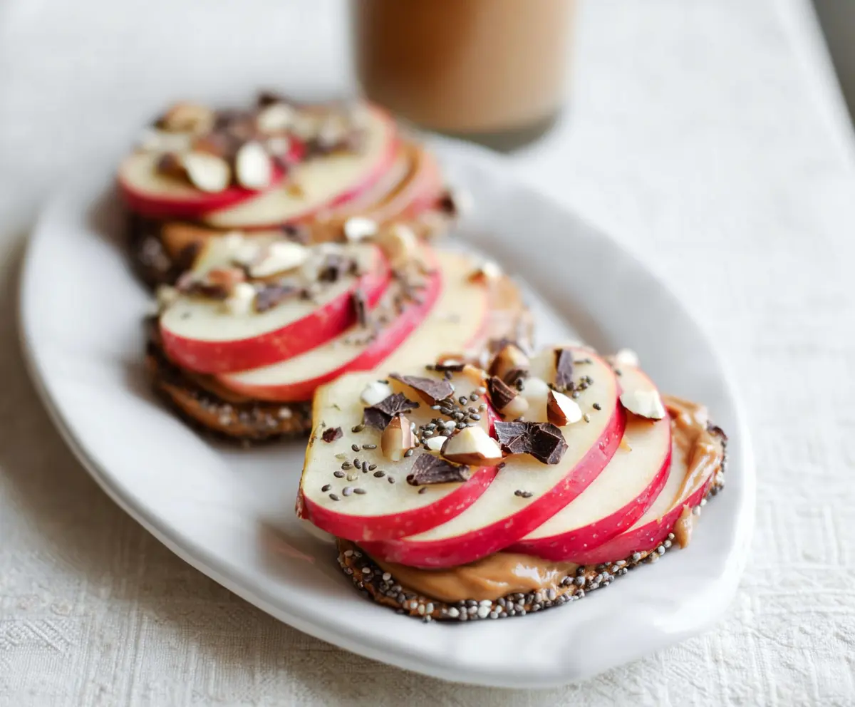Healthy Apple Slices with Almond Butter & Chia