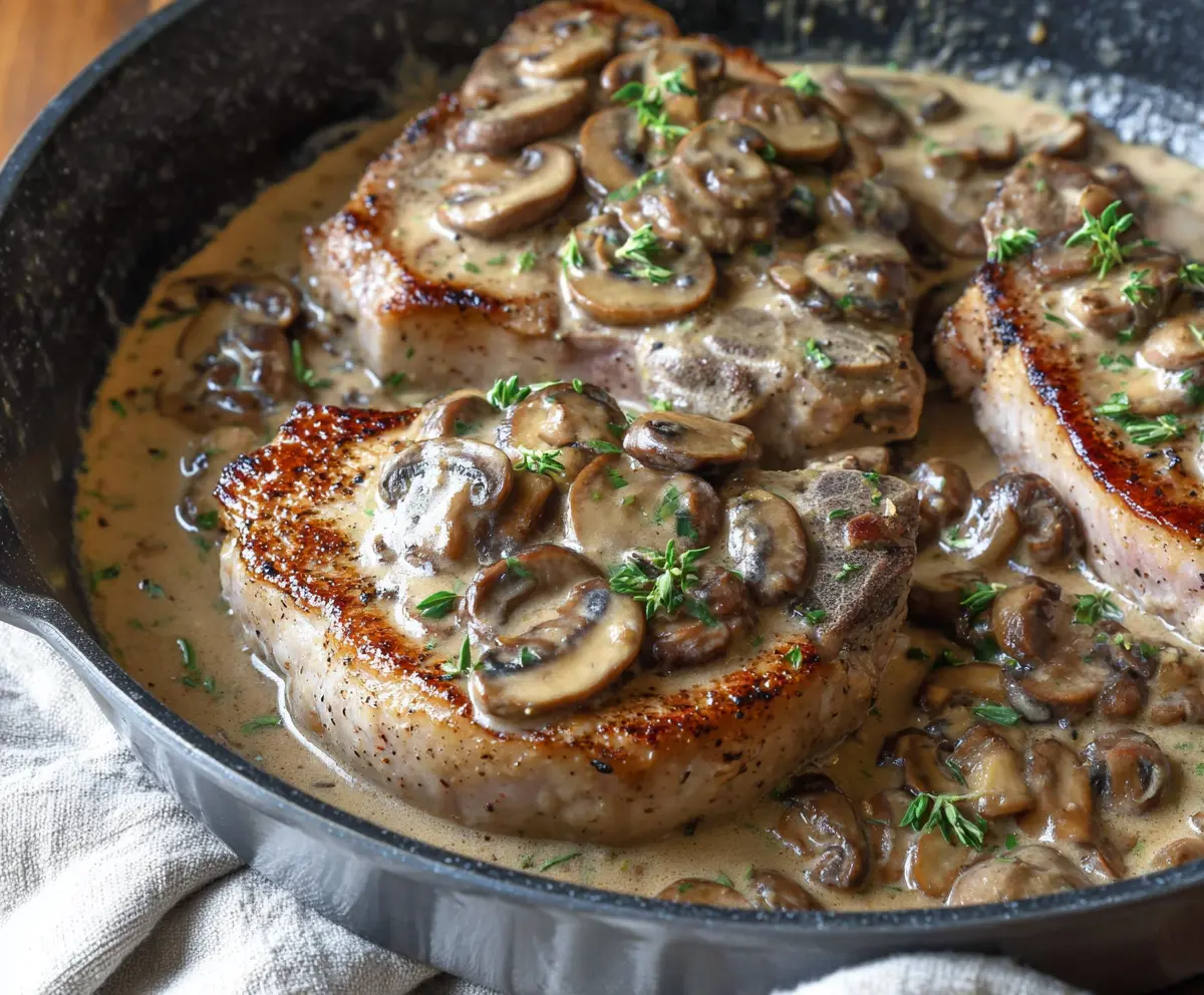 Easy Baked Pork Chops with Mushroom Sauce