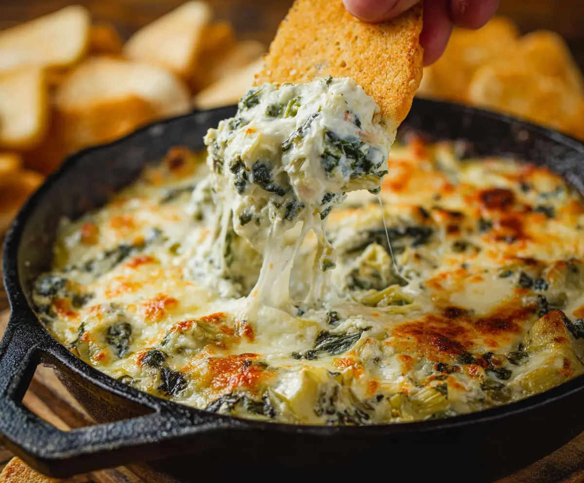 Easy Baked Spinach Artichoke Dip