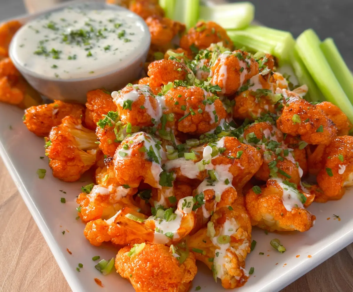 Easy Buffalo Cauliflower Bites
