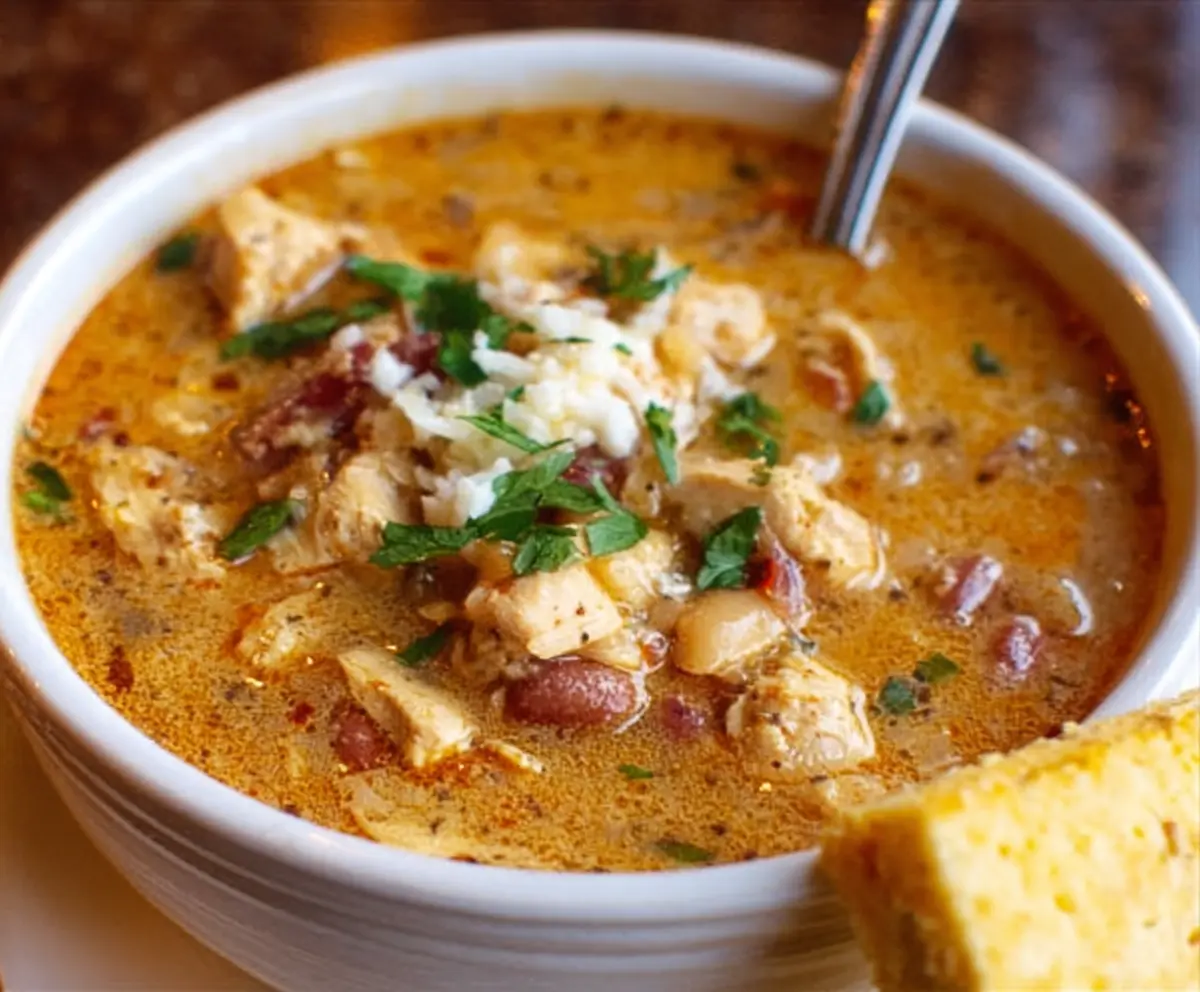 Easy Cajun White Chicken Chili Recipe