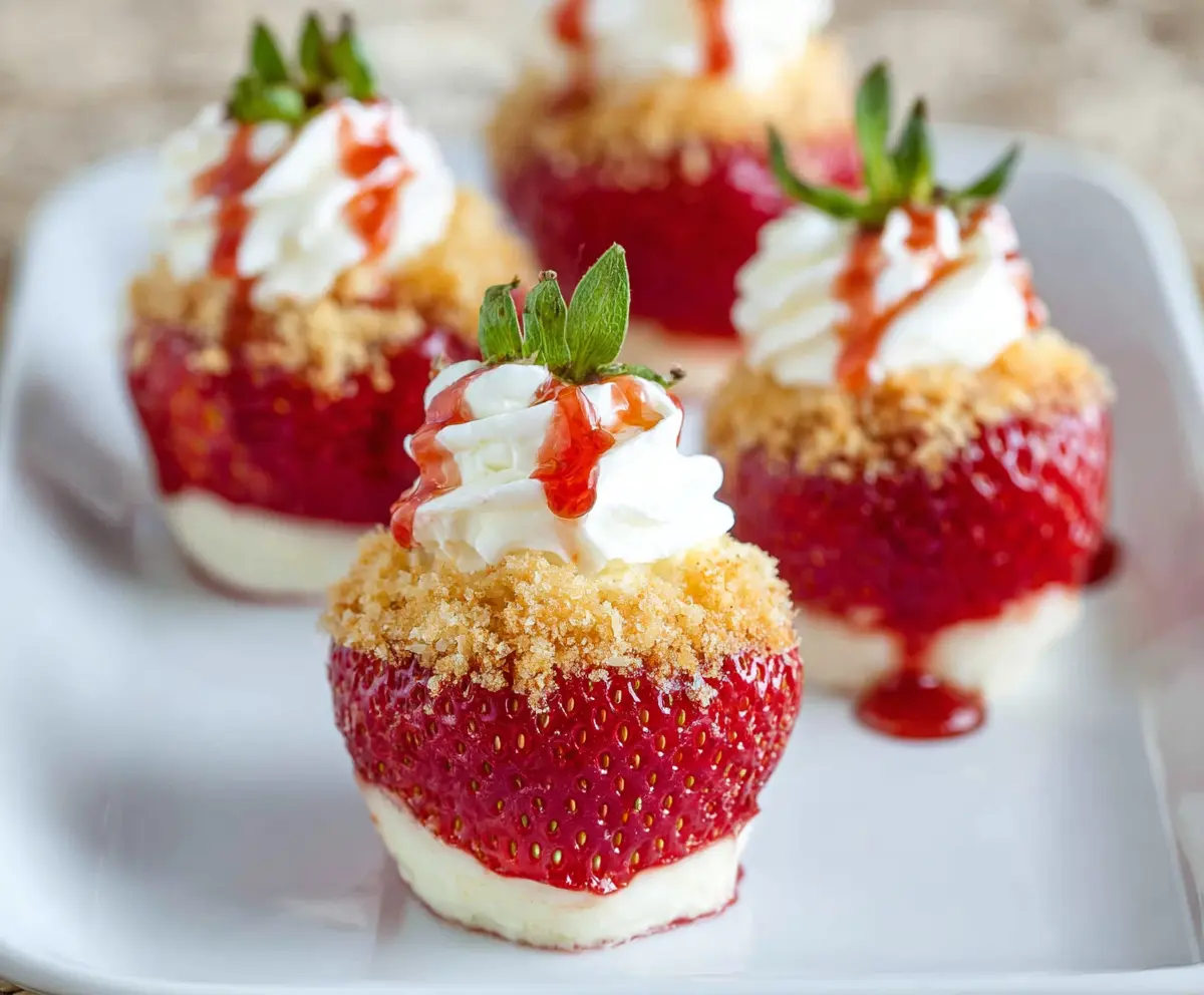 Easy Cheesecake Stuffed Strawberries