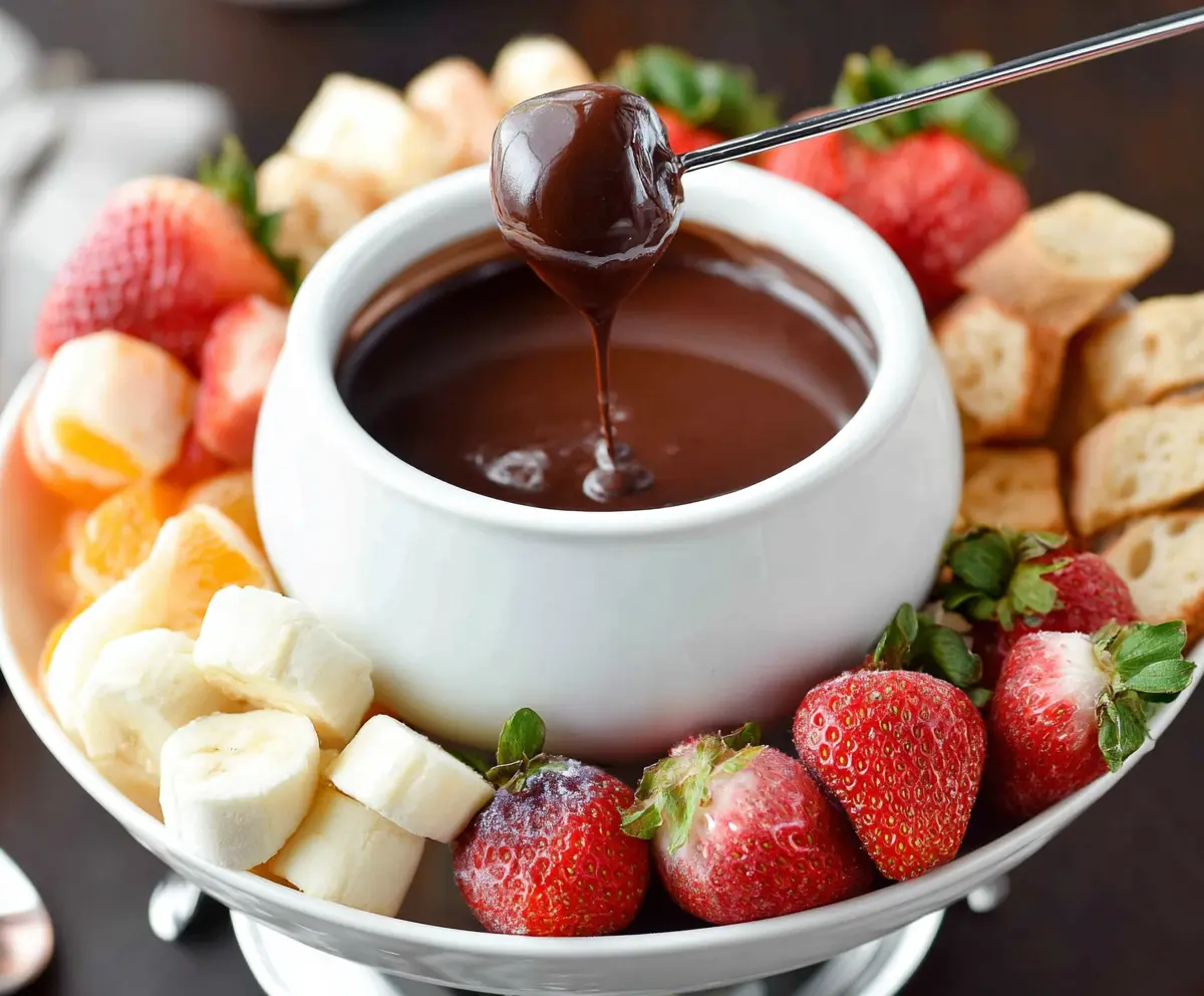 Easy Chocolate Fondue for Two