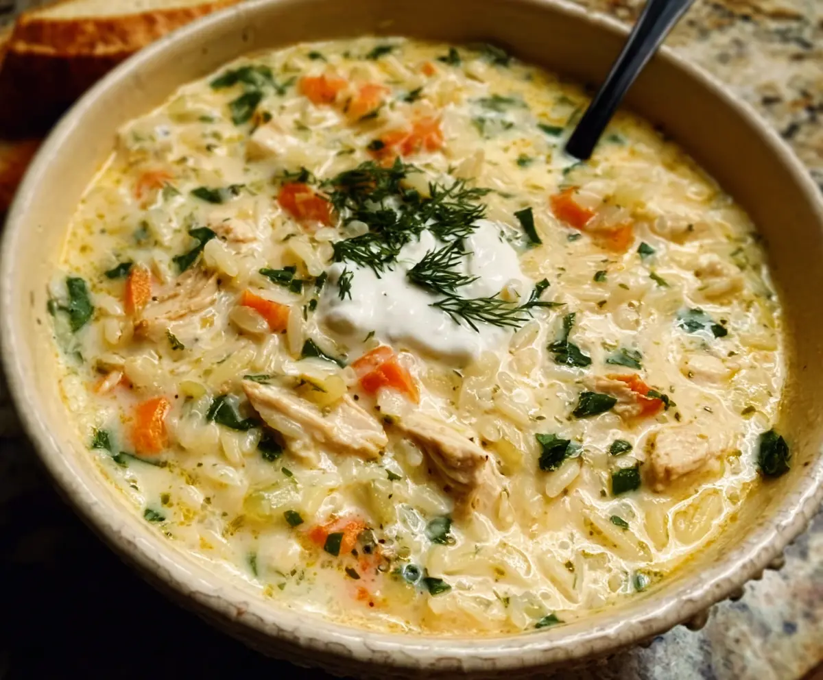 Creamy Chicken Orzo Soup Recipe