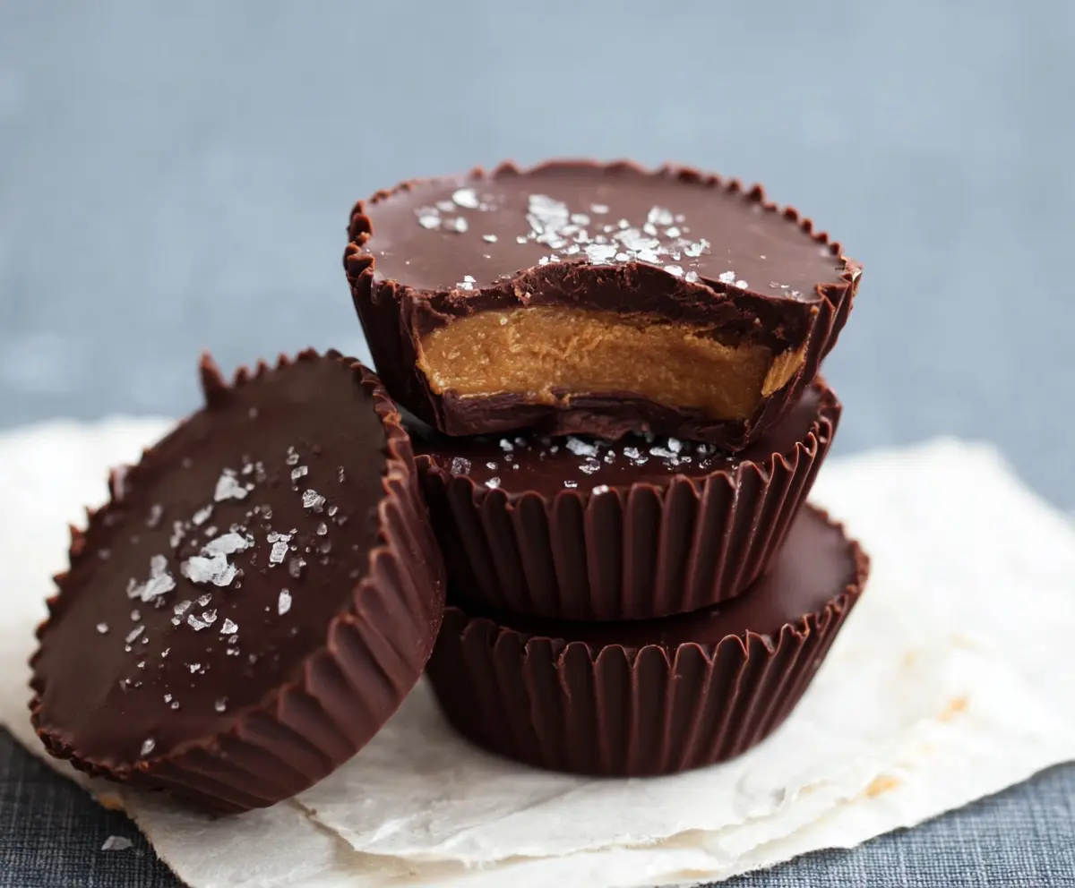 Easy Dark Chocolate Almond Butter Cups