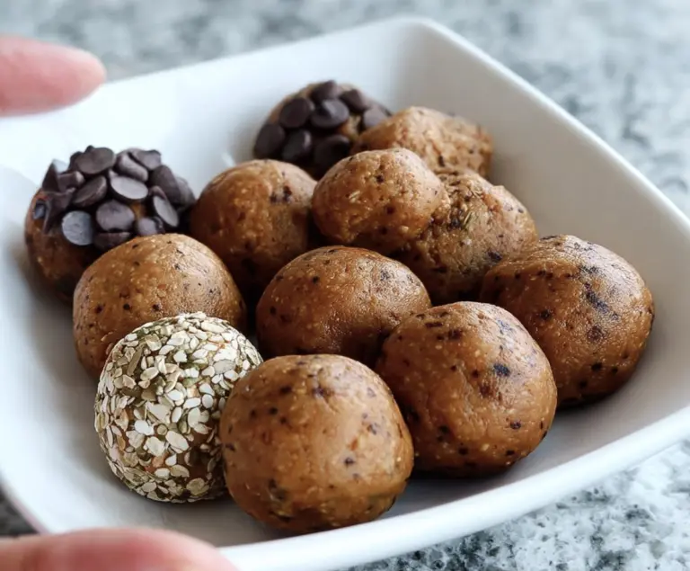 Healthy Kodiak Cakes protein balls with oats and nuts, perfect for a nutritious snack.