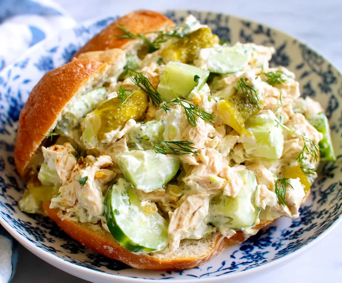 Easy Dill Pickle Chicken Salad