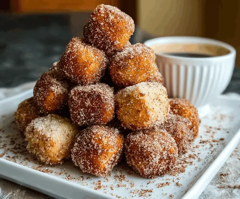 Delicious healthy air fryer churro bites coated with cinnamon and sugar, perfect for a guilt-free snack.