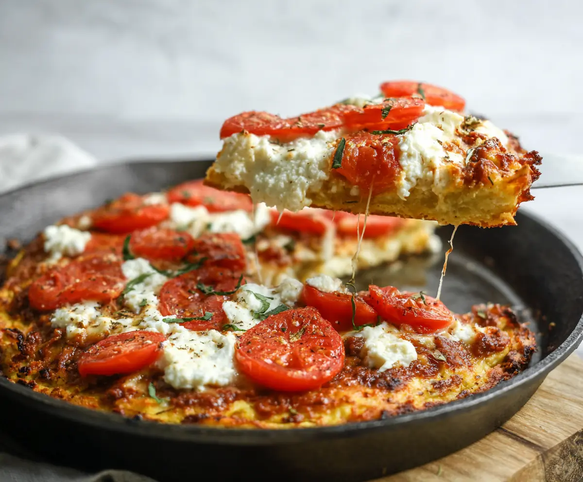 High Protein Cottage Cheese Pizza