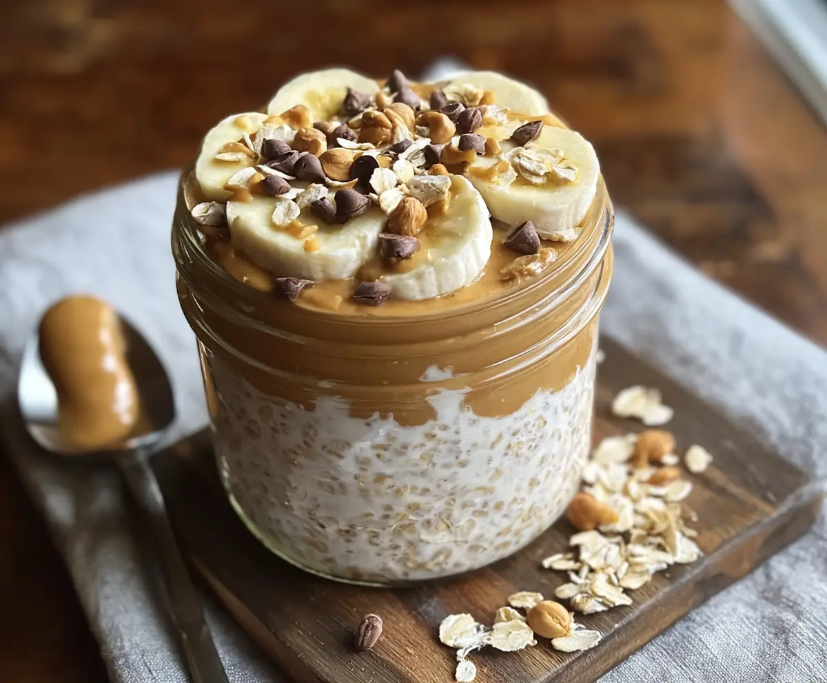 High-Protein Peanut Butter Overnight Oats